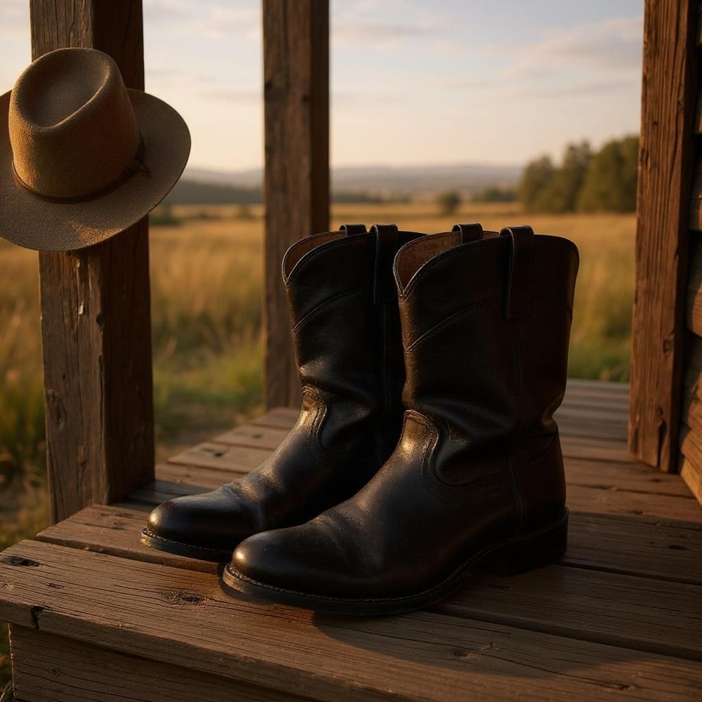 Dan Post Black Western Leather Boots